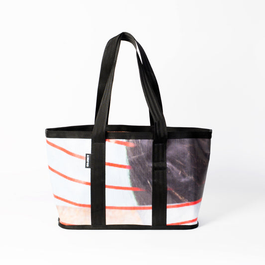 Shopper Vállpánttal - Piros-Csíkos