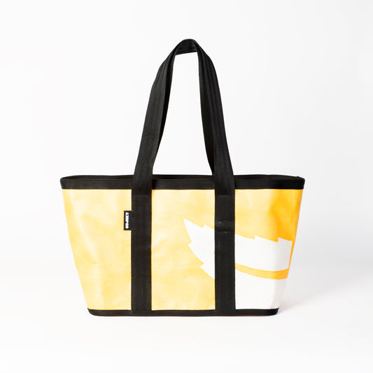 Shopper Vállpánttal - Sárga-Fehér