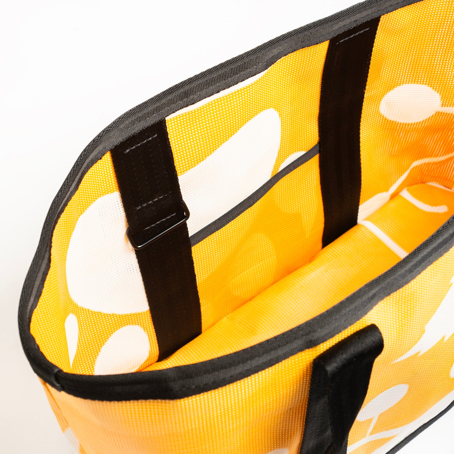 Shopper Vállpánttal - Sárga-Fehér
